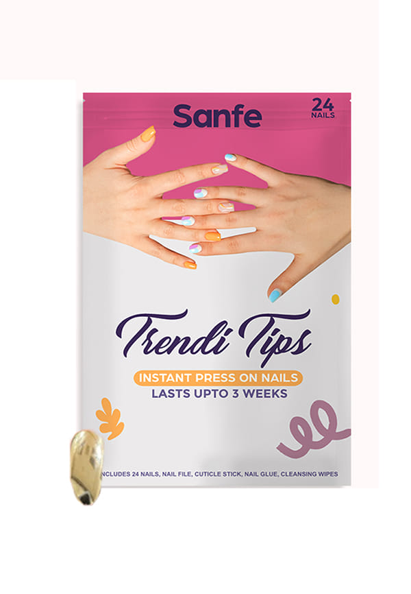 Instant Press On Nails | 24 Reusable Artificial Fake Nail Set/Extensions