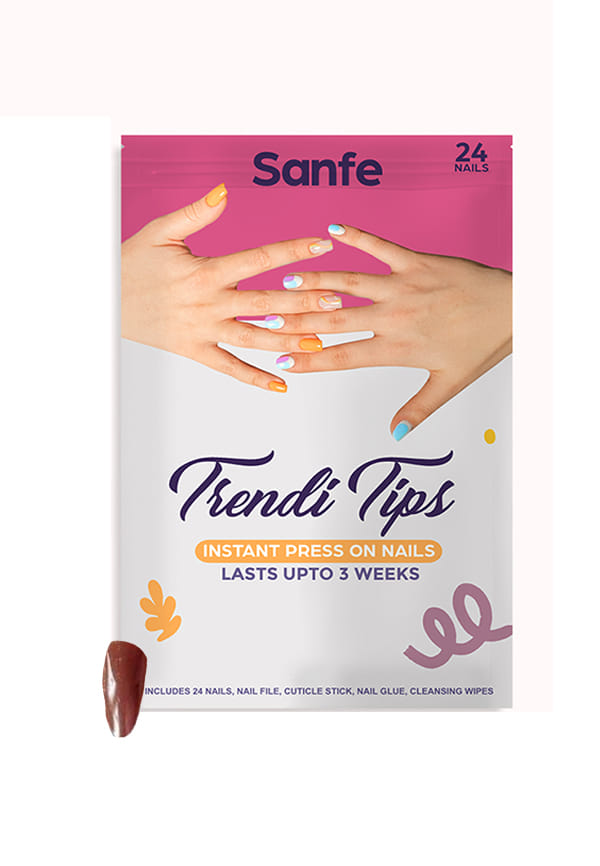 Instant Stick On Nails | 24 Reusable Artificial Fake Nail Set/Extensions