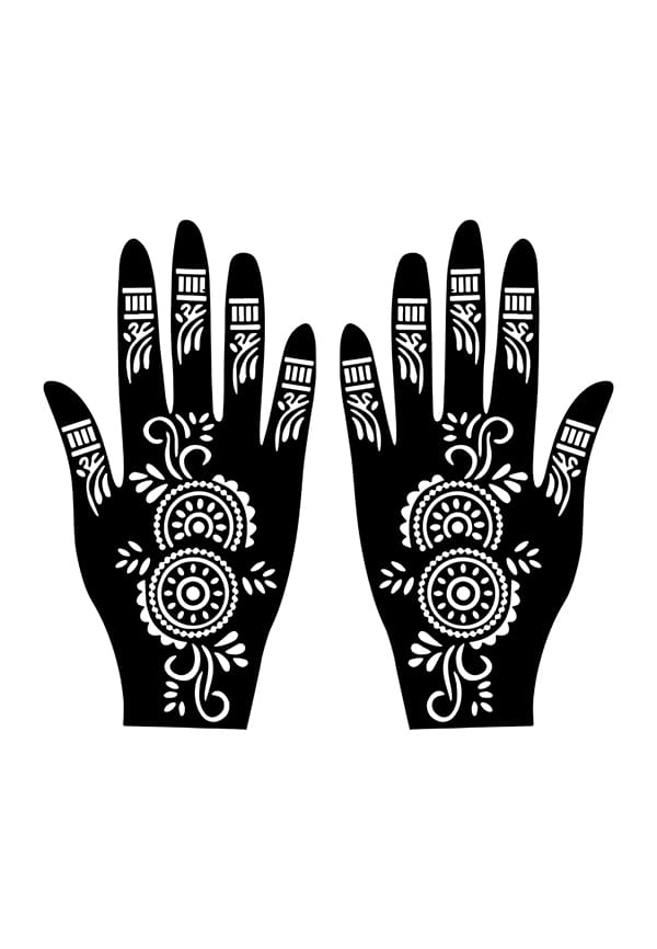 Mehndi Stencil | Full Hand Set, Henna Tattoo Stencil/ Sticker