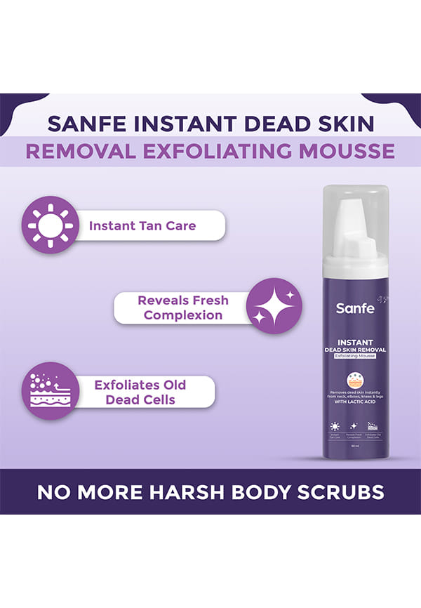 Instant Dead Skin Removal Exfoliating Mousse | Visibly Removes Tan, Exfoliation in Minutes | For Smooth & Bright Skin – thumbnail 2
