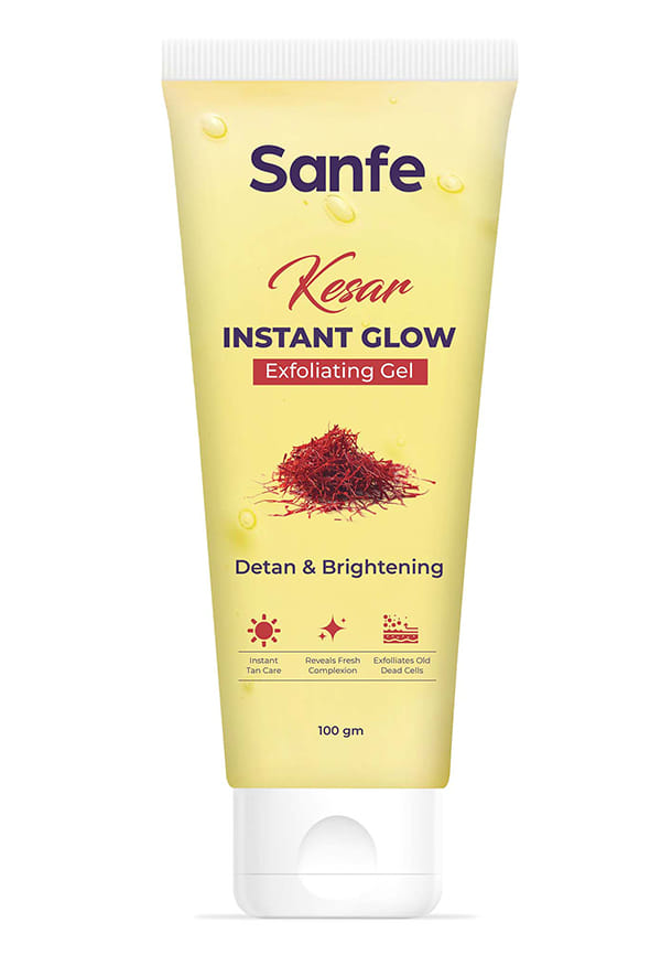 Kesar Instant Glow Exfoliating Gel | Visibly removes tan & brighten skin