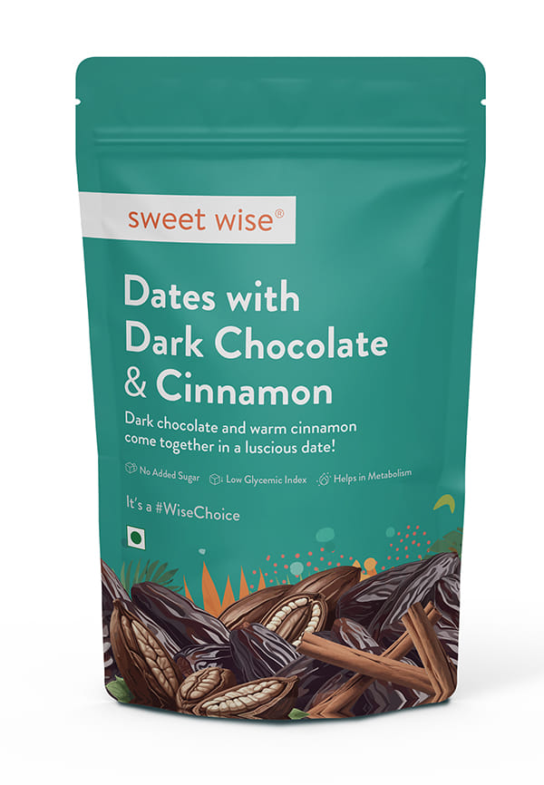 Dates with Dark Chocolate & Cinnamon | Low Glycaemic Index