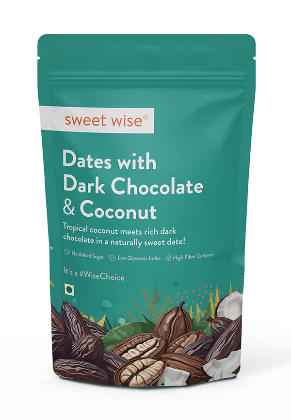 Dates with Dark Chocolate & Coconut