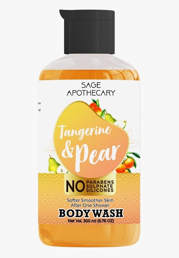 Tangerine & Pear Body Wash for skin brightening with Vitamin C