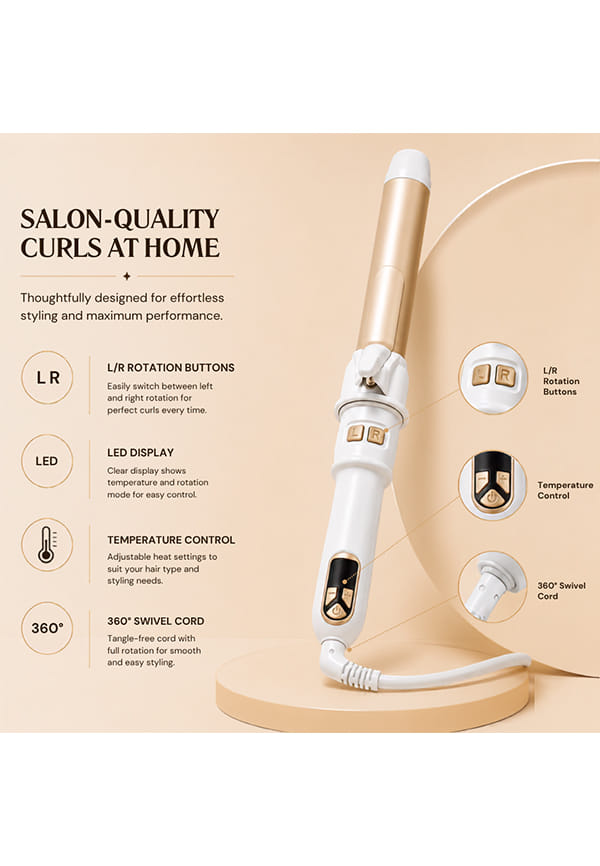 Signaxo Twirl Automatic Rotating Hair Curling Iron Automatic Hair Curler Machine Curling Stick – thumbnail 4