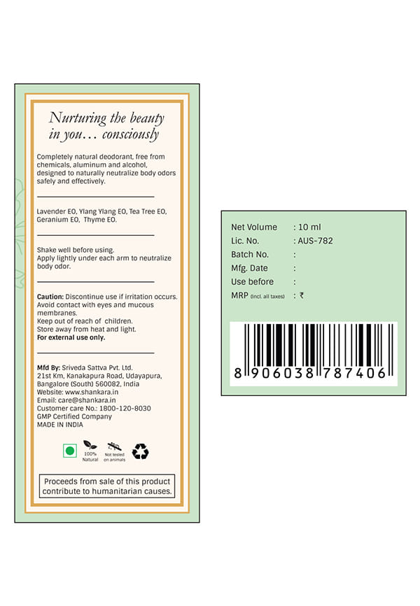 Aura Essential Oil Deodorant -Geranium & Ylang Ylang – thumbnail 2