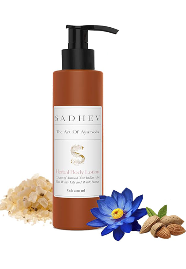 Ayurvedic Body Lotion - Almond, Aloe & Bluewater Lily 200ml