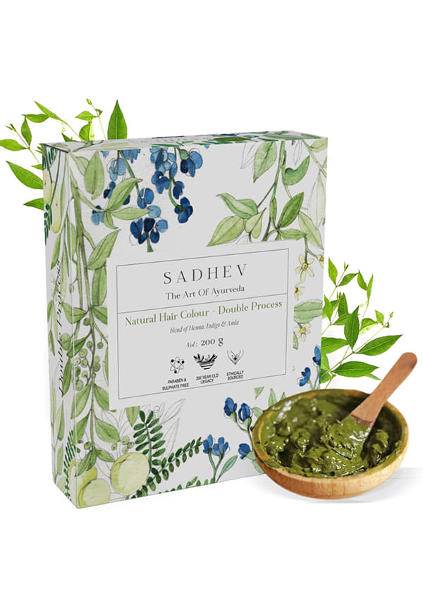Natural Hair Colour - Double Process - Henna, Indigo & Amla 200gm