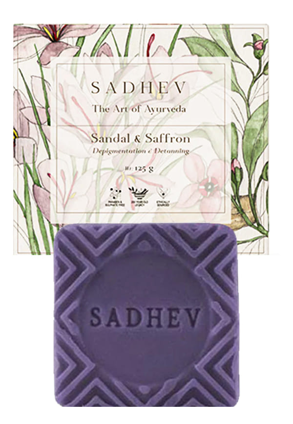 Ayurvedic Bathing Bar - Sandal & Saffron 125g