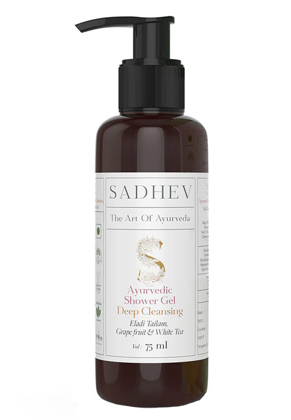 Ayurvedic Shower Gel Deep Cleansing - Eladi Tailam, Grapefruit & White Tea