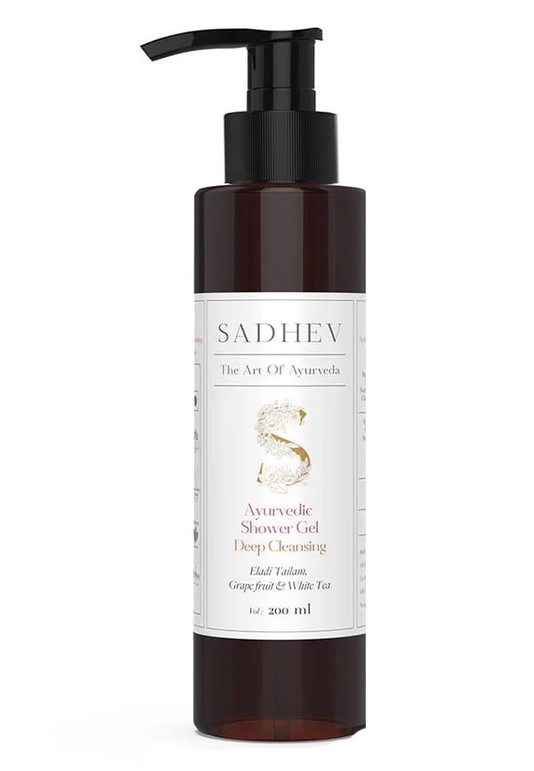 Ayurvedic Shower Gel Deep Cleansing - Eladi Tailam, Grapefruit & White Tea