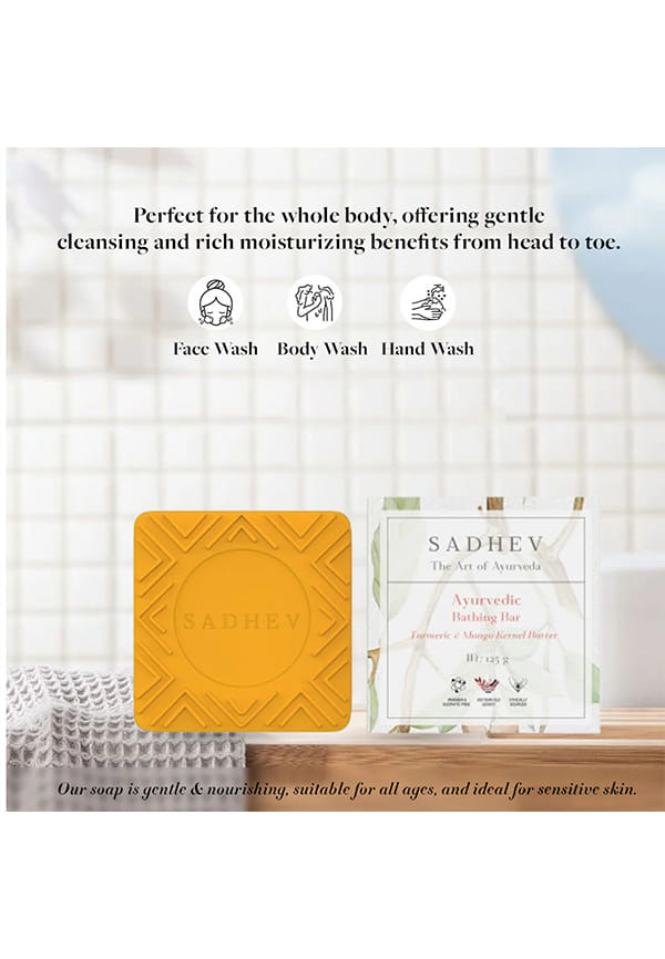 Turmeric & Mango Kernel Butter bathing bar – thumbnail 4