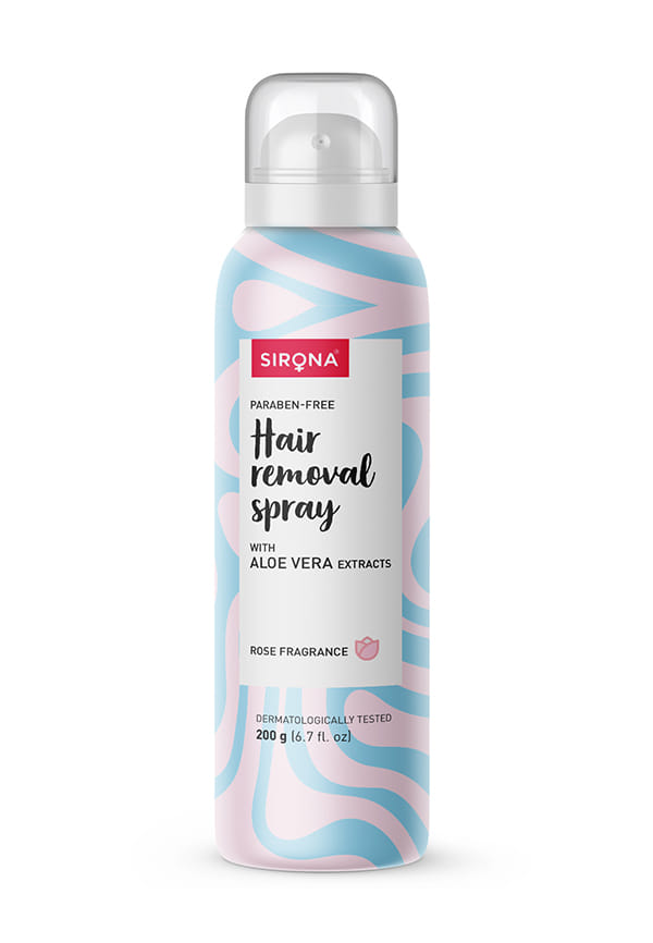 Hair Removal Spray Foam with Aloe Vera Extracts and Rose Fragrance