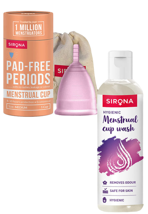 Medium Menstrual Cup & Cup Wash Combo Medium Menstrual Cup & Cup Wash Combo