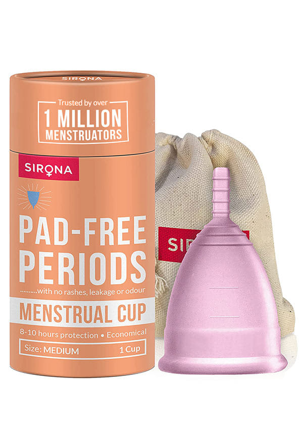 Reusable Menstrual Cup with FDA Compliant Medical Grade Silicone - Medium