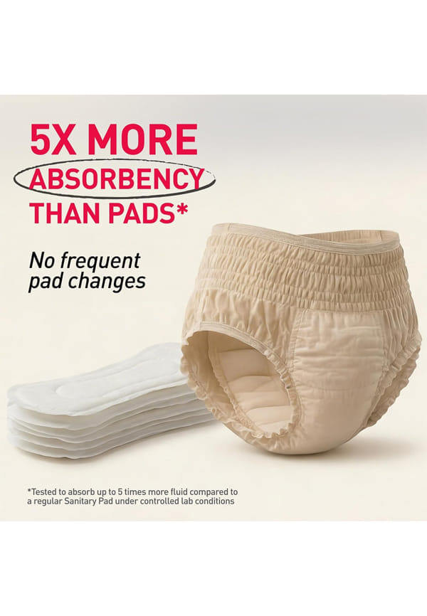 Disposable Period Panties for 360 Degree Protection (L-XL) | Super Absorbent – thumbnail 3