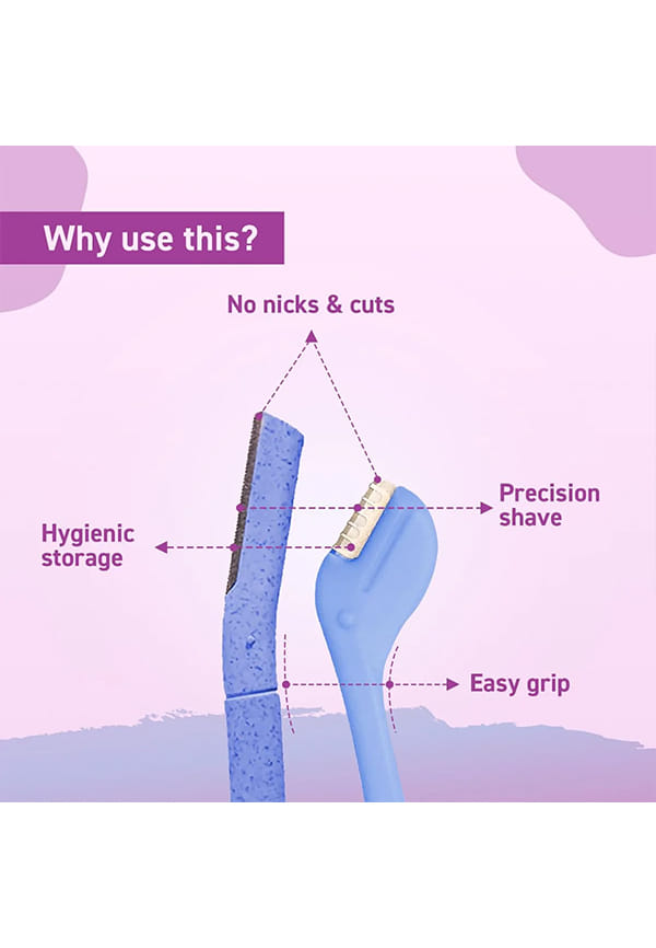 Reusable Eyebrow & Face Razor for Women - 2 Razors | Painless Facial Hair Removal – thumbnail 2