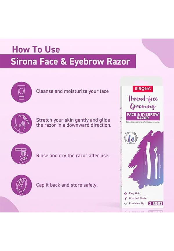 Reusable Eyebrow & Face Razor for Women - 2 Razors | Painless Facial Hair Removal – thumbnail 5