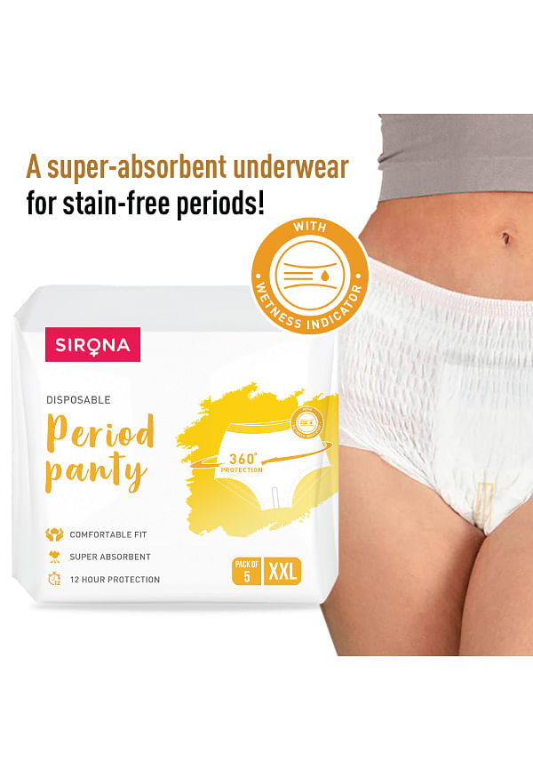 Disposable Period Panties  360° Protection for 12 hours - Pack of 5