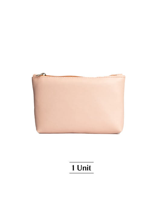 Leather Travel Pouch - Baby Pink Leather Travel Pouch - Baby Pink