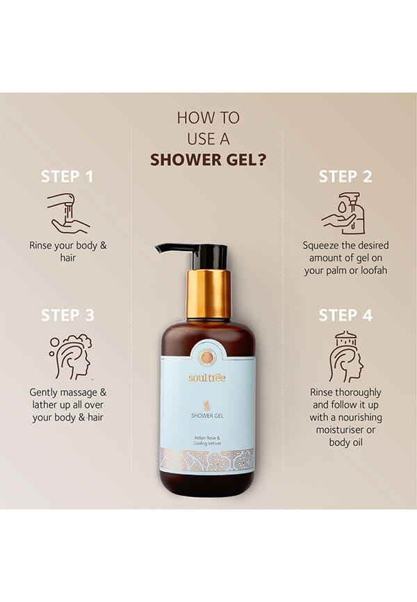 Indian Rose & Cooling Vetiver Shower Gel – thumbnail 4