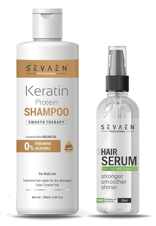 Keratin Shampoo And Professional Hair Serum Professional Range