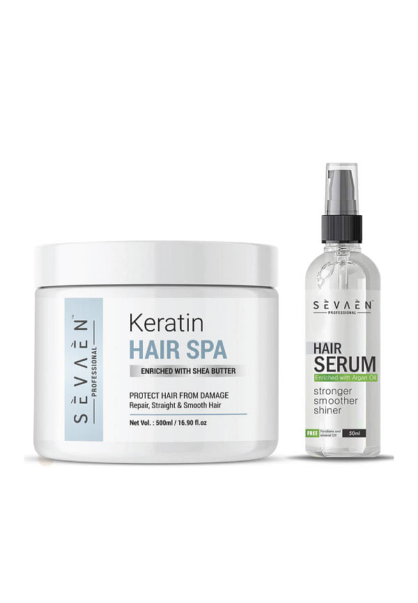 Keratin Hair Spa Cream And Hair Serum For Hair Dry&Damage repair And strengthening&Smoothing Hair With Deep Conditioning Treatment