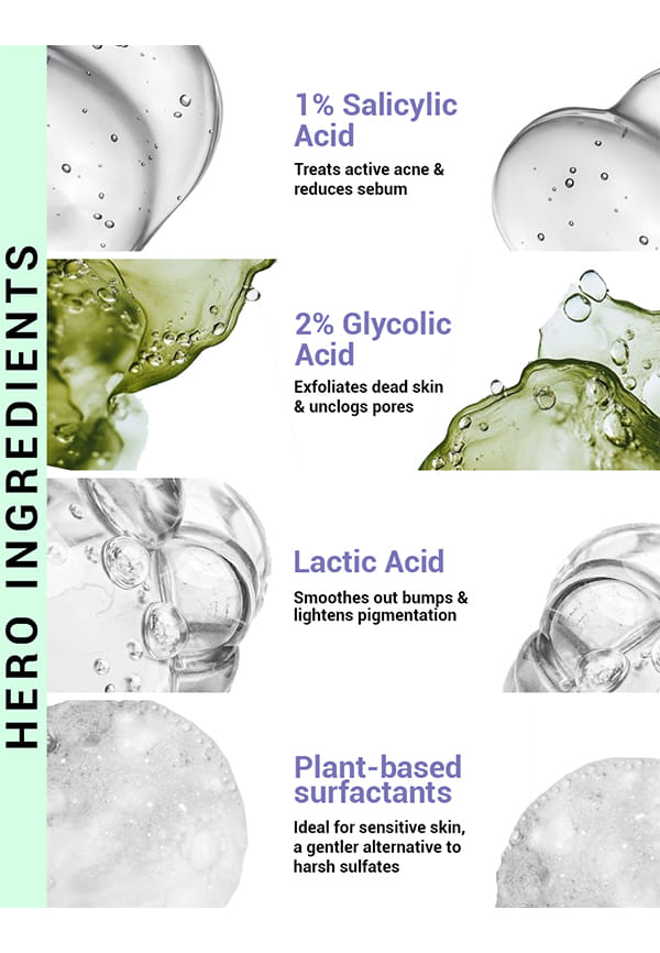 Anti-Acne Foaming Face Wash with 1% Salicylic Acid & 2% Glycolic Acid – thumbnail 5