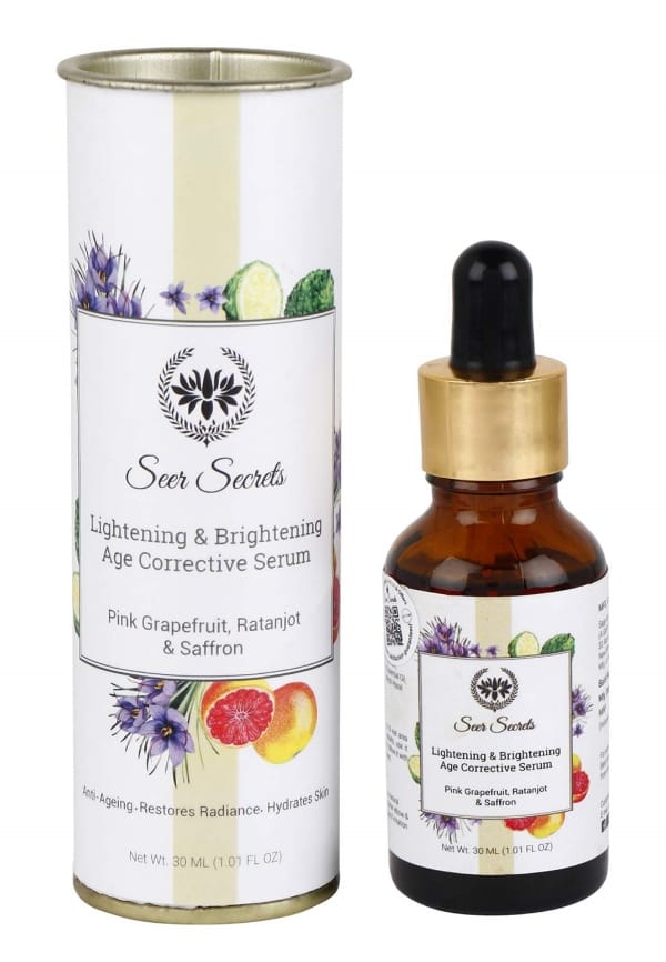 Pink Grapefruit, Ratanjot & Saffron Lightening & Brightening Age Corrective Serum Pink Grapefruit, Ratanjot & Saffron Lightening & Brightening Age Corrective Serum