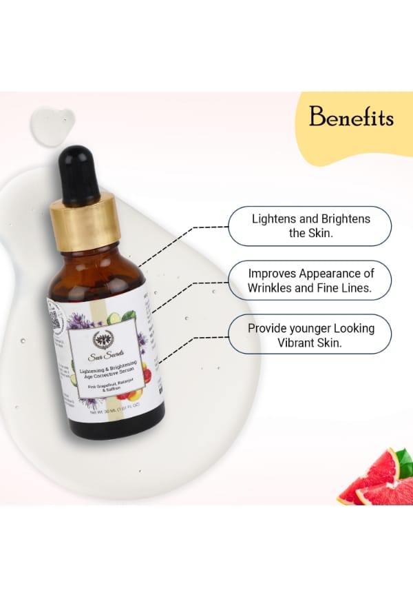 Pink Grapefruit, Ratanjot & Saffron Lightening & Brightening Age Corrective Serum – thumbnail 4