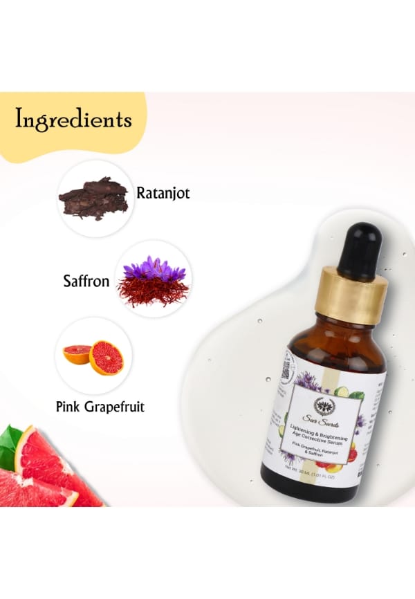 Pink Grapefruit, Ratanjot & Saffron Lightening & Brightening Age Corrective Serum – thumbnail 5
