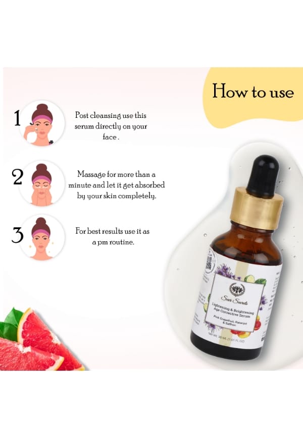 Pink Grapefruit, Ratanjot & Saffron Lightening & Brightening Age Corrective Serum – thumbnail 6