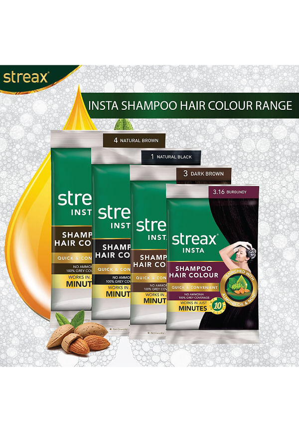 Streax shampoo deals hair colour