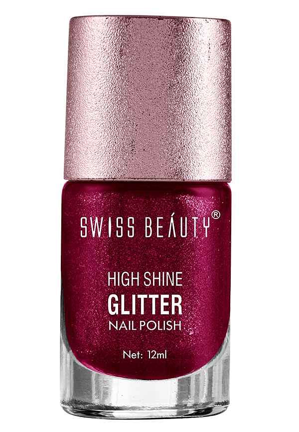 Buy Swiss Beauty Stunning Nail Lacquer - 105 (Glitter Plum) Online at Low  Prices in India - Amazon.in