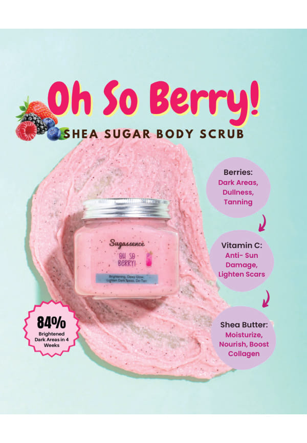 Oh So Berry! - Shea Sugar Scrub for Dark Areas, Dullness, Tanned Skin – thumbnail 3