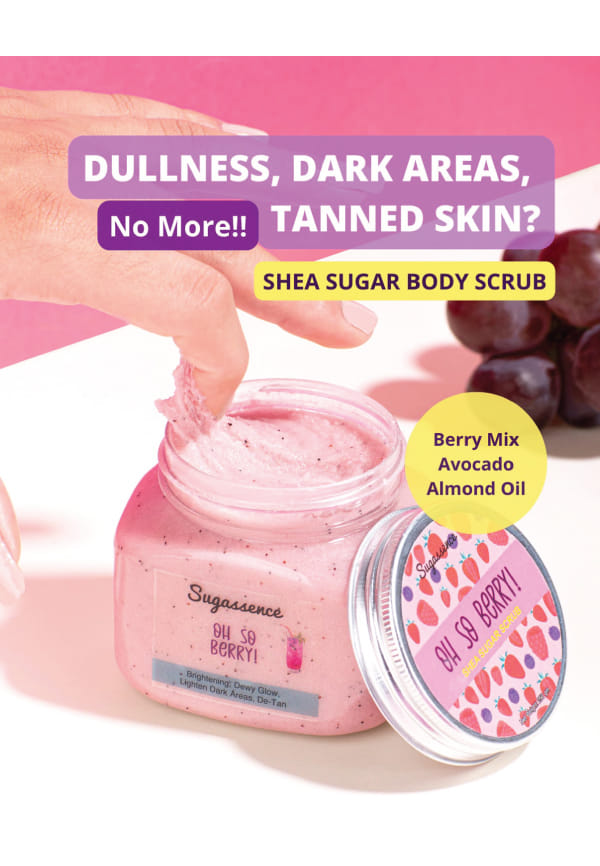 Oh So Berry! - Shea Sugar Scrub for Dark Areas, Dullness, Tanned Skin – thumbnail 4