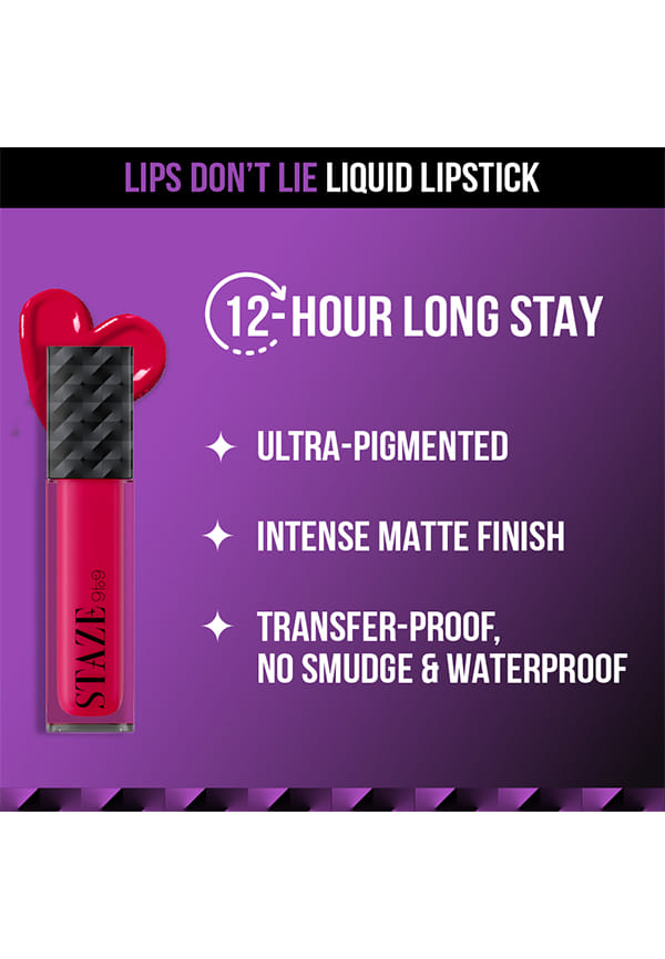 9to9 Lips Don't Lie Matte + Transferproof Liquid Lipstick – thumbnail 3