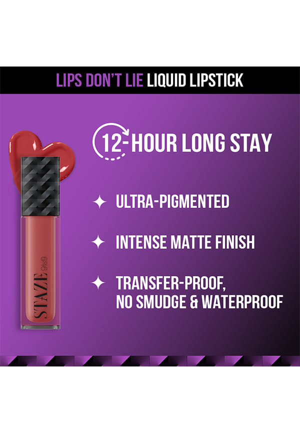 9to9 Lips Don't Lie Matte + Transferproof Liquid Lipstick – thumbnail 3