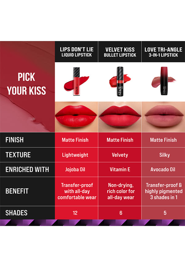 9to9 Love Tri-Angle 3 in 1 Lipstick | Size: 3.8 gm | Shades: 01