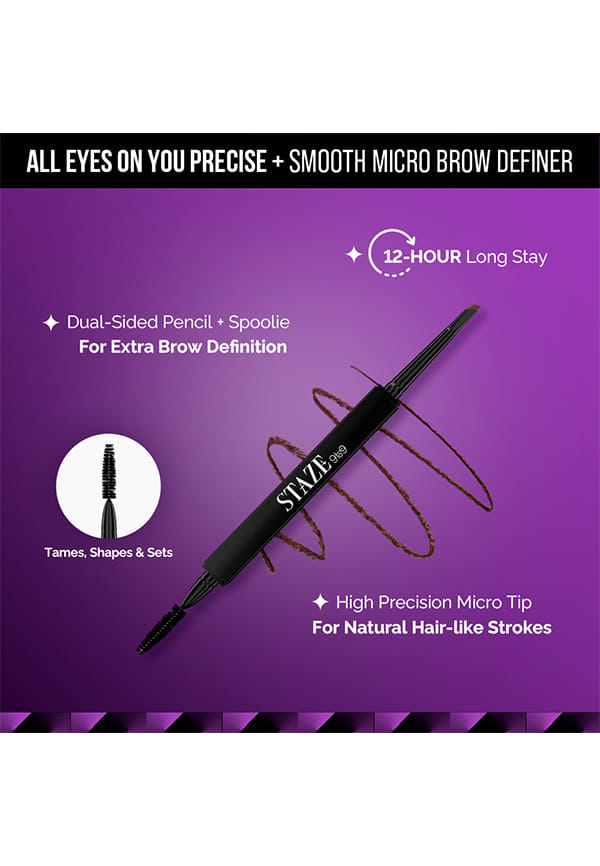 9to9 All Eyes On You Precise + Smooth Micro Brow Definer With Spoolie – thumbnail 4