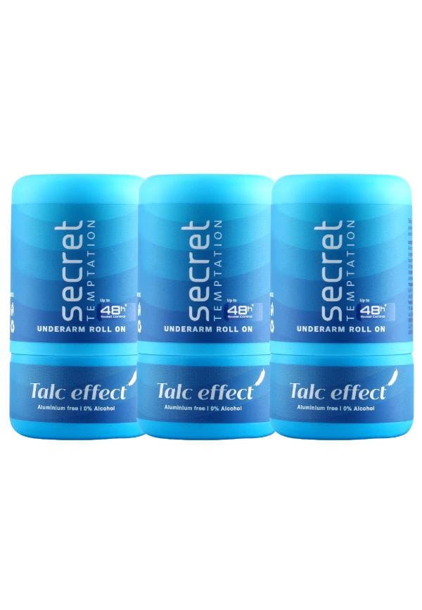 Talc Effect Roll-on for Women, Pack of 3 (50ml each) Talc Effect Roll-on for Women, Pack of 3 (50ml each)