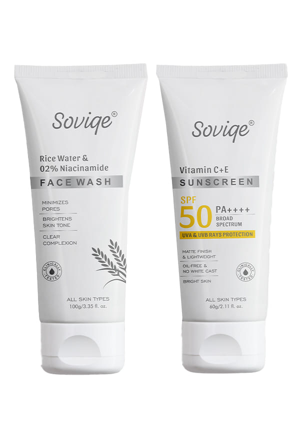 Daily Glow Combo – Rice Face Wash & Broad Spectrum Sunscreen