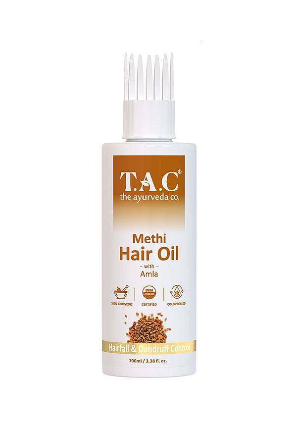 TAC - The Ayurveda Co. Methi Hair Oil for Damage Hair and Dandruff ...