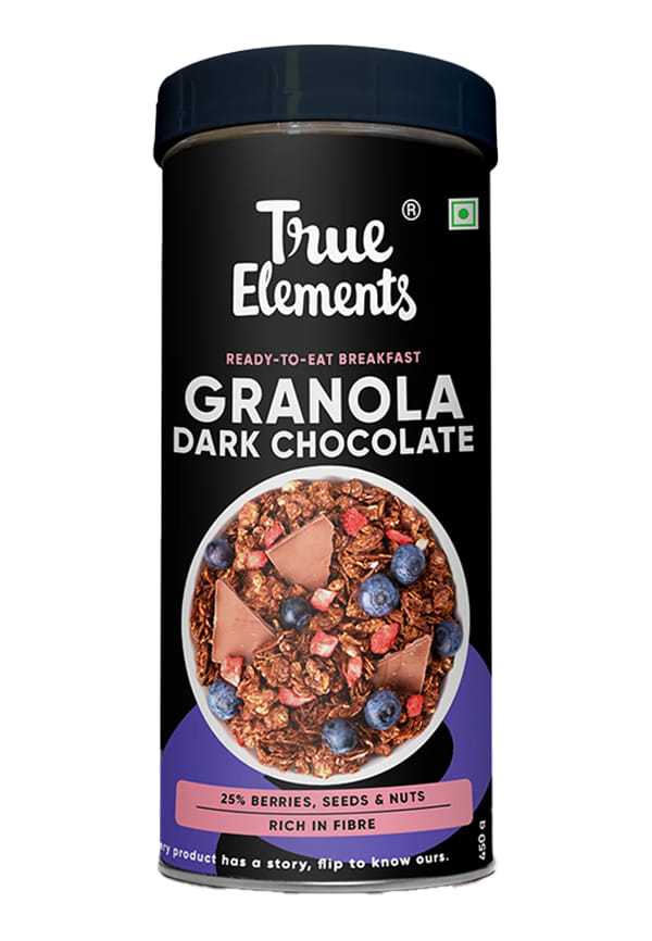 Baked Granola Almonds And Dark Chocolate