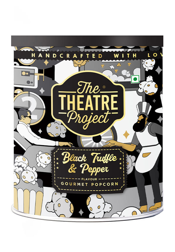 Black Truffle & Pepper Gourmet Popcorn Tin