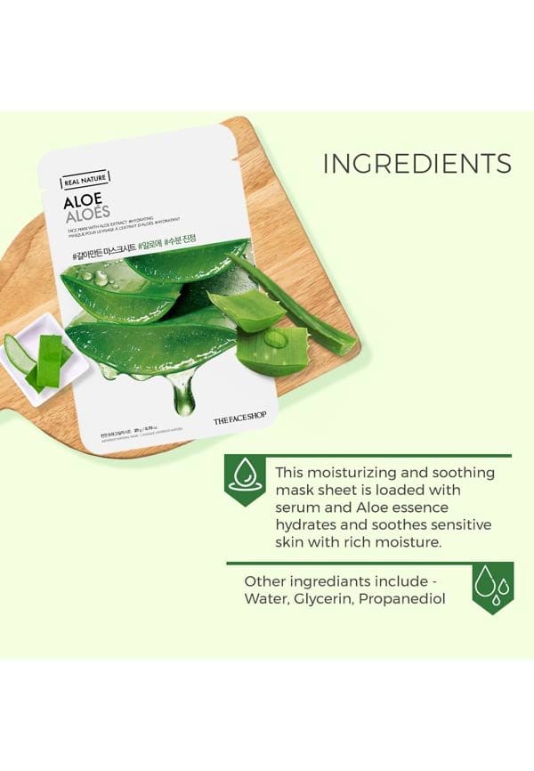 Real Nature Aloe Face Mask – thumbnail 3