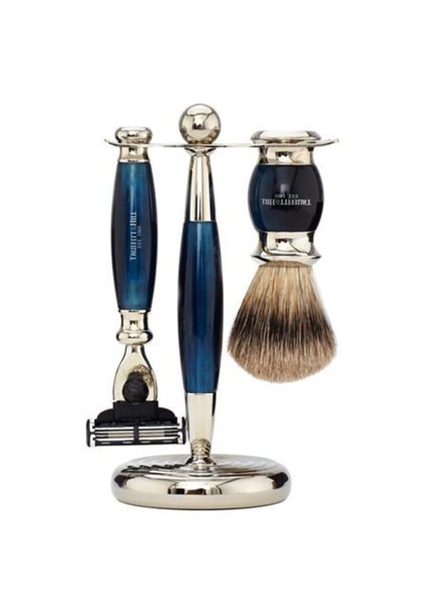 Edwardian Set : Brush/Machiii Razor/Stand