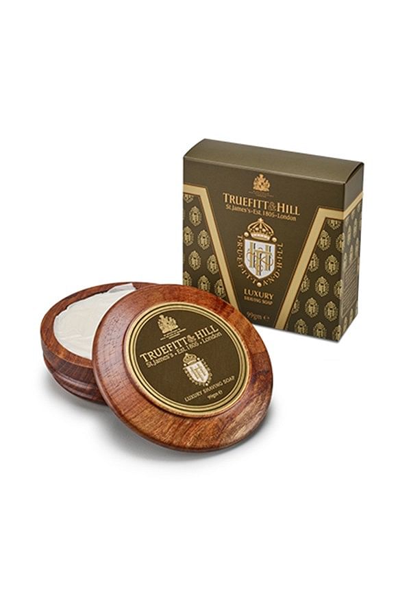 Sandalwood Luxury Shaving Soap In Wooden Bowl