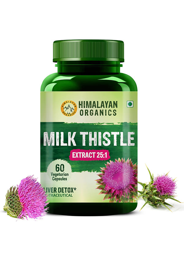 Milk Thistle Extract With 800Mg Of Silybum Marianum Detox Supplement For Men And Women For Healthy Liver | Boost Metabolism And Maintain Cholesterol level - 120 Vegetarian Tablets