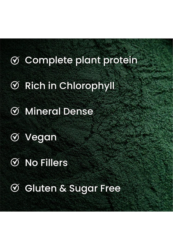 Spirulina Powder | For Men & Women | Contains 62% Protein I Natural Superfood | Rich in Protein, Vitamins & Minerals | Boost Energy & Immunity | Support Digestion & Skin health – thumbnail 7
